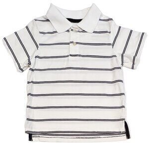 Children's Place - NWT boys 4T white & navy blue polo shirt